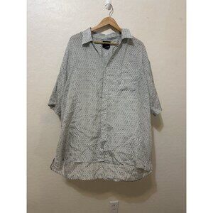 Utopia Mens Silk Button Up Size 2X Office Casual Travel Vacay Work Beachy Resort